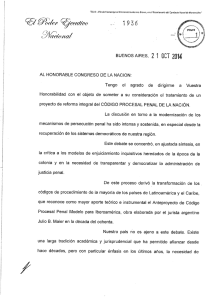 2014 Proyecto de Reforma Integral Codigo Procesal Penal