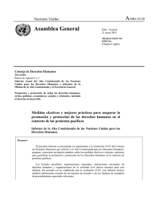 Asamblea General - Oficina del Alto Comisionado de la ONU para