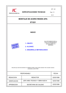 MONTAJE DE ACERO REDES APA ET/221