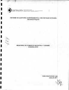 INFORME 049 MINCOMERCIO - Contraloría General de la