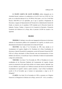 Arbitraje 32/98 - Gobierno de La Rioja