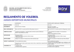 Reglamento voleibol - Ayuntamiento de Yecla