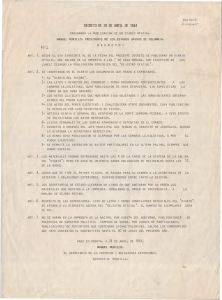 Decreto de 28 de abril de 1864 : ordenando la publicación de un