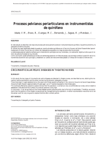 Procesos pelvianos periarticulares en instrumentistas de quirófano