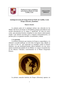 Antología de textos de Griego II de las PAEU de Castilla y León