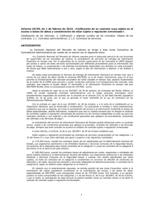 Informe 40/09, de 1 de febrero de 2010. «Calificación de un contrato