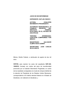 SUP-JIN-158/2012 - Tribunal Electoral del Poder Judicial de la