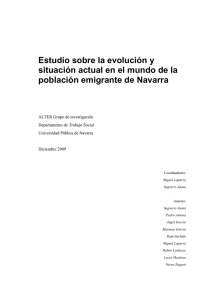 Estudio emigración navarra - Gobierno