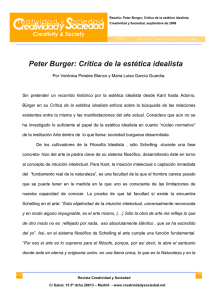Peter Burger: Crítica de la estética idealista