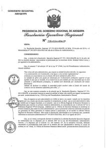 PRESIDENCIA DEL GOBIERNO REGIONAL DE AREQUIPA
