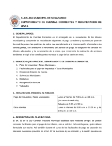 Departamento de Cuentas Corrientes y Recuperación de Mora