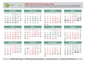 (P3) Calendar 2014