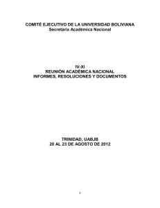 COMITÉ EJECUTIVO DE LA UNIVERSIDAD BOLIVIANA Secretaría