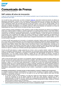 SAP celebra 40 años de innovación