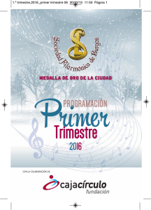 Programación Primer Trimestre de la Sociedad Filarmónica de Burgos