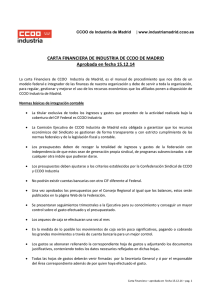 Carta Financiera - Comisiones Obreras de Industria de Madrid