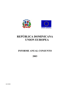 INFORME ANUAL CONJUNTO 2003 - REPÚBLICA