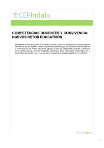 Competencias docentes y convivencia: nuevos retos educativos