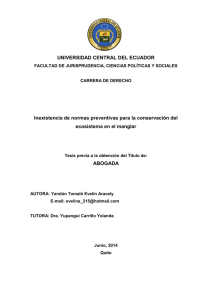 UNIVERSIDAD CENTRAL DEL ECUADOR Inexistencia de normas