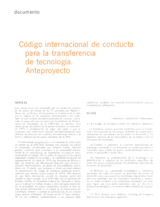 documento Código internacional de conducta para la transferencia