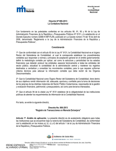 Directriz DCN-006-2013 Registro Transacciones en Moneda