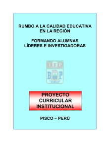 proyecto curricular institucional