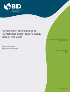 Construcción de una Matriz de Contabilidad Social para Paraguay