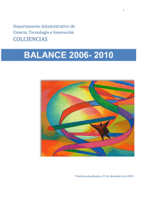 balance 2006- 2010 - DNP Departamento Nacional de Planeación