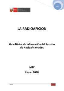 La Radioafición - Ministerio de Transportes y Comunicaciones