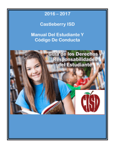 2017 Castleberry ISD Manual Del Estudiante Y Código De Conducta