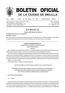 BOLETIN OFICIAL - Ciudad Autónoma de Melilla