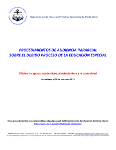 procedimientos de audiencia imparcial sobre el