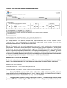 Declaración Jurada Anual sobre Compras y/o Ventas de Moneda