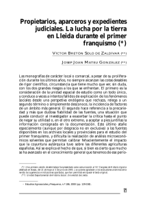 Propietarios, aparceros y expedientes judiciales. La lucha por la