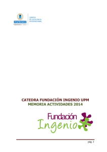 Memoria de actividades 2014 - Universidad Politécnica de Madrid