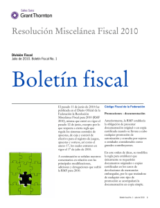 Resolución Miscelánea Fiscal 2010