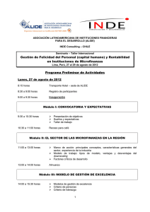 Programa preliminar de actividades