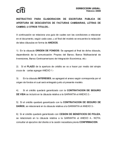 Modelo Apertura de Descuentos de Facturas Cambiarias