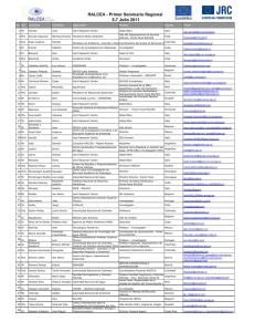 List of participants RALCEA-VF