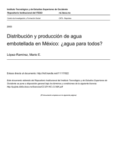 Distribución y producción de agua embotellada en México - ReI