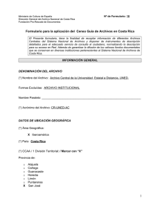 Universidad Estatal a Distancia - Archivo Nacional de Costa Rica