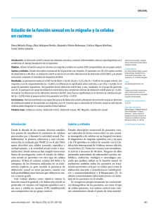 Estudio de la función sexual en la migraña y la cefalea en racimos
