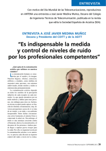 “Es indispensable la medida y control de niveles de ruido por los