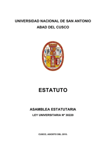 ESTATUTO UNSAAC - 2015 - Universidad Nacional de San