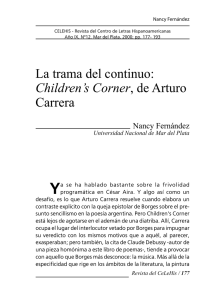 La trama del continuo : Children´s Corner, de Arturo Carrera