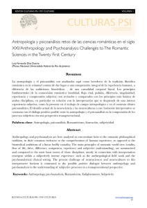 retos de las ciencias románticas en el siglo XXI/Anthropology and