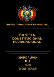 Tomo I - Tribunal Constitucional Plurinacional