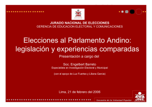 Elecciones al Parlamento Andino: legislación y experiencias