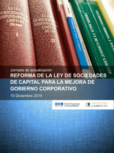 reforma de la ley de sociedades de capital para la mejora de