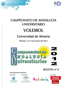 Boletín nº 0 - Universidad de Almería